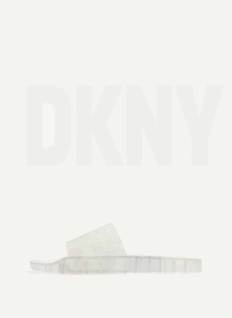 DKNY Tinzli Jelly Women\'s Slides White | Ireland_D0467