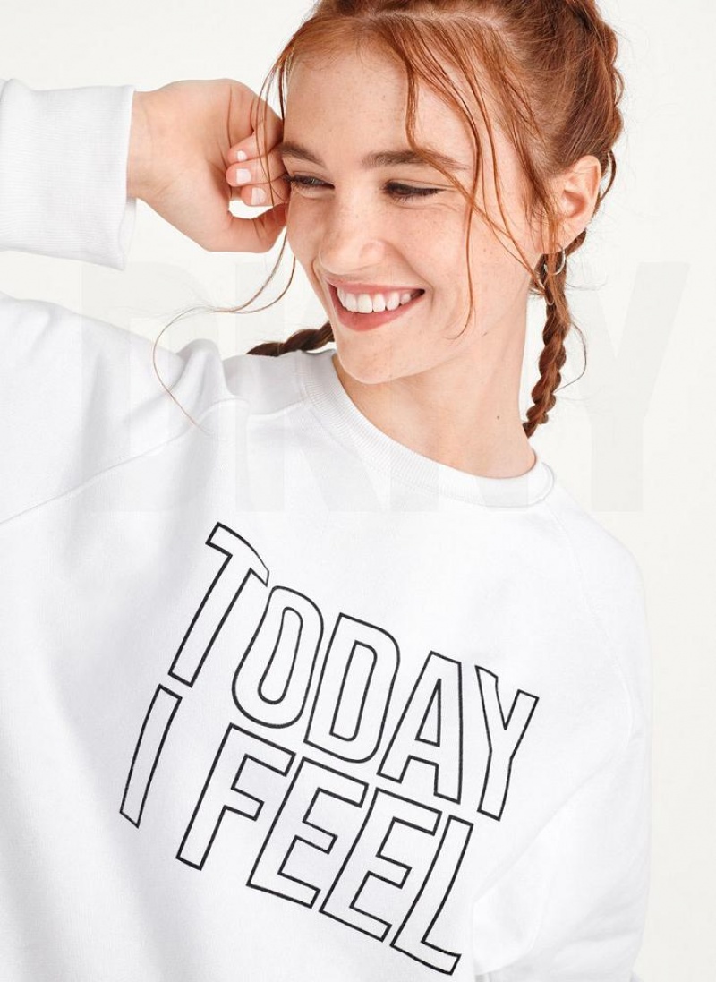 DKNY Today I Feel Men's Sweatshirts White | Ireland_D0832