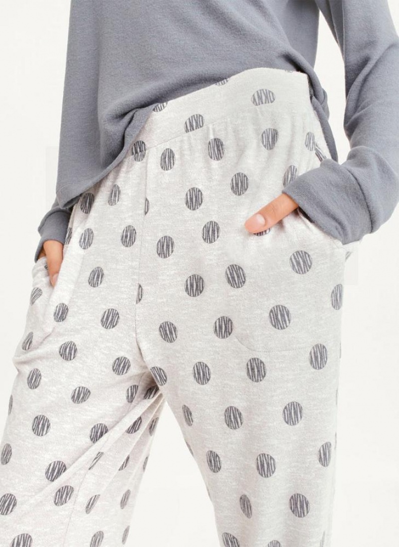 DKNY Top And Jogger Sleep Set Women's Pajamas Grey | Ireland_D1614