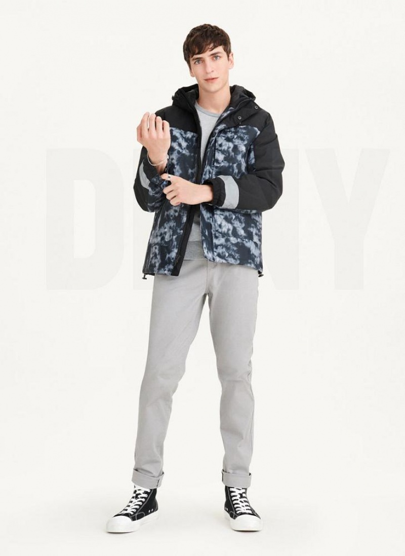 DKNY Traveler Hooded Rain Men's Jackets Multicolor | Ireland_D0874