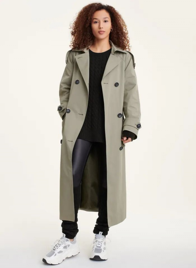 DKNY Trench Women's Coats Olive | Ireland_D1954