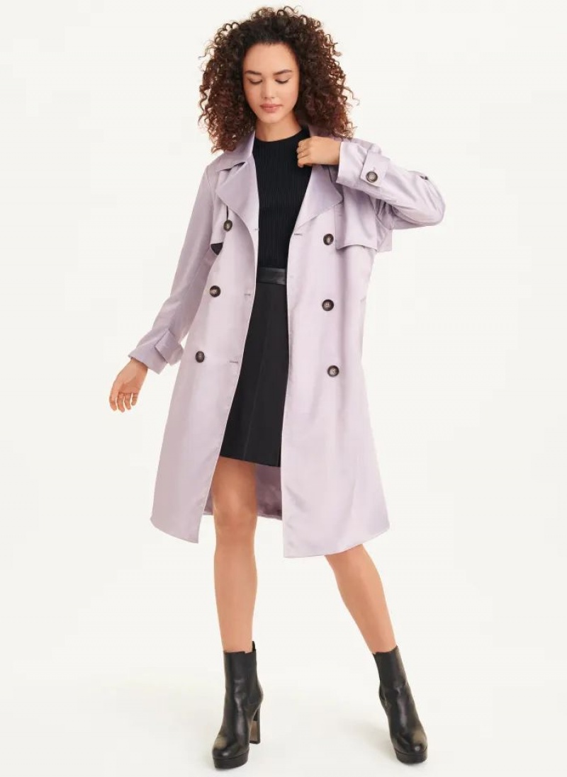 DKNY Trench Women's Coats Purple | Ireland_D1362