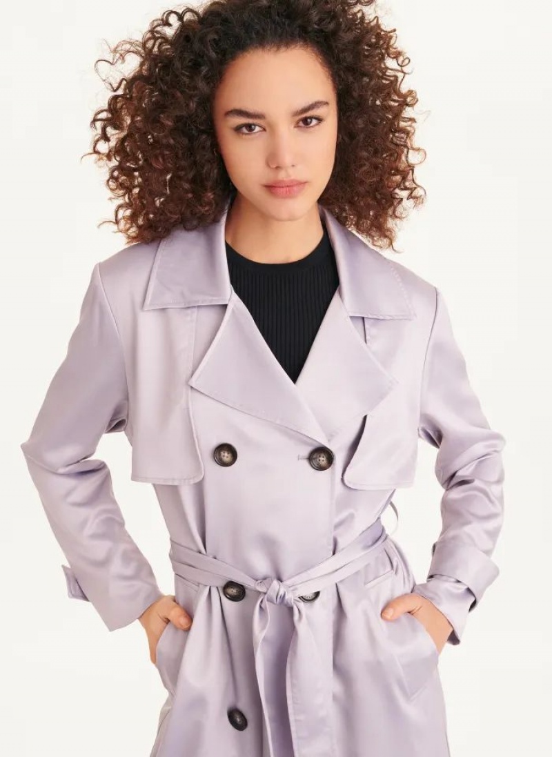 DKNY Trench Women's Coats Purple | Ireland_D1362