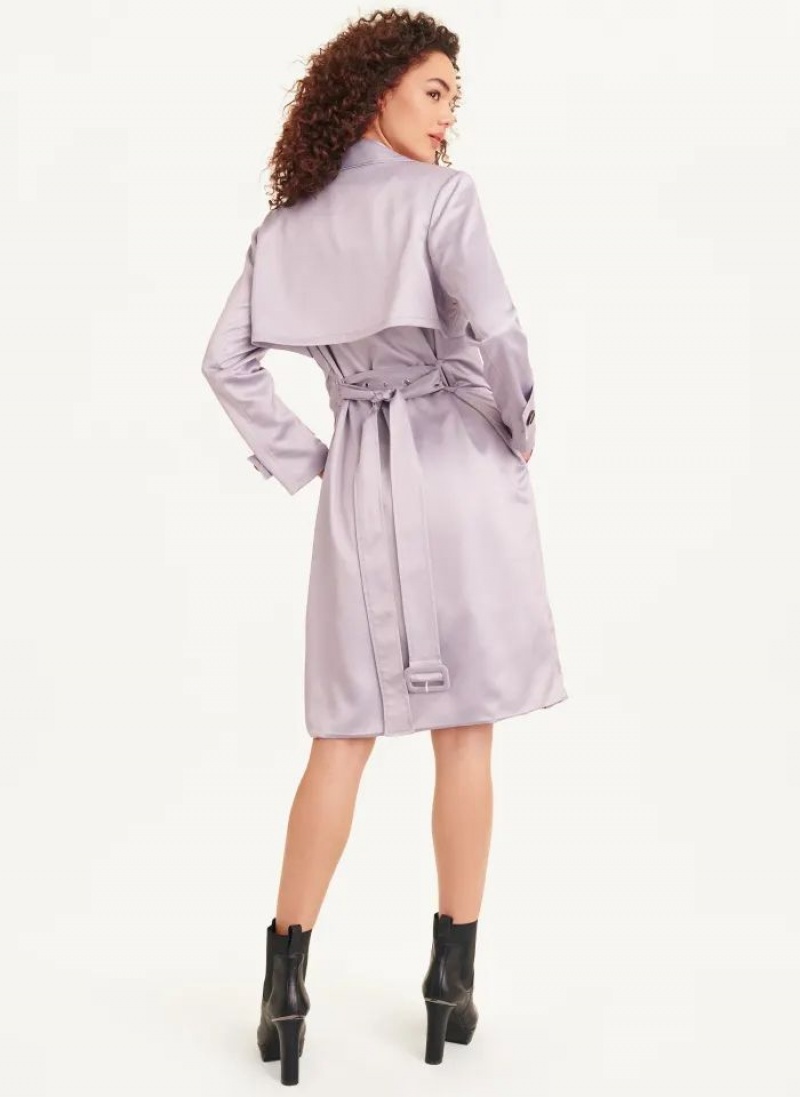 DKNY Trench Women's Coats Purple | Ireland_D1362