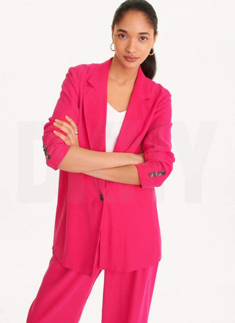 DKNY Twill Blazer Women's Jumpsuit Pink | Ireland_D0142