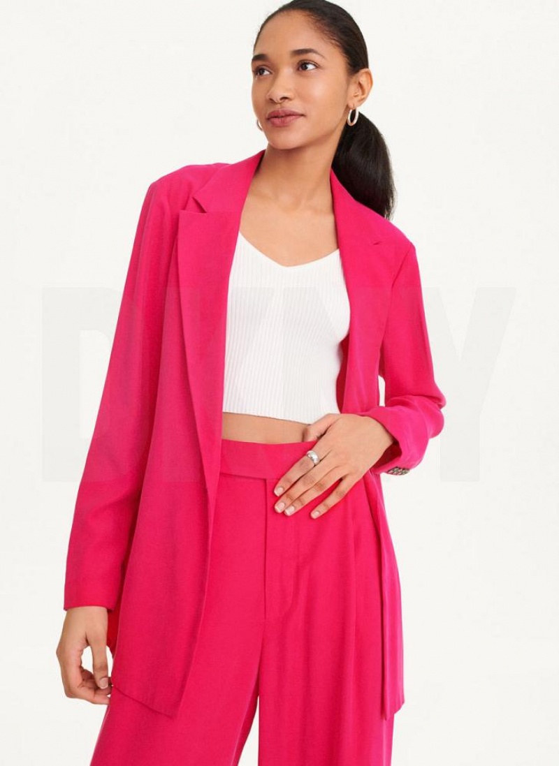 DKNY Twill Blazer Women\'s Jumpsuit Pink | Ireland_D0142