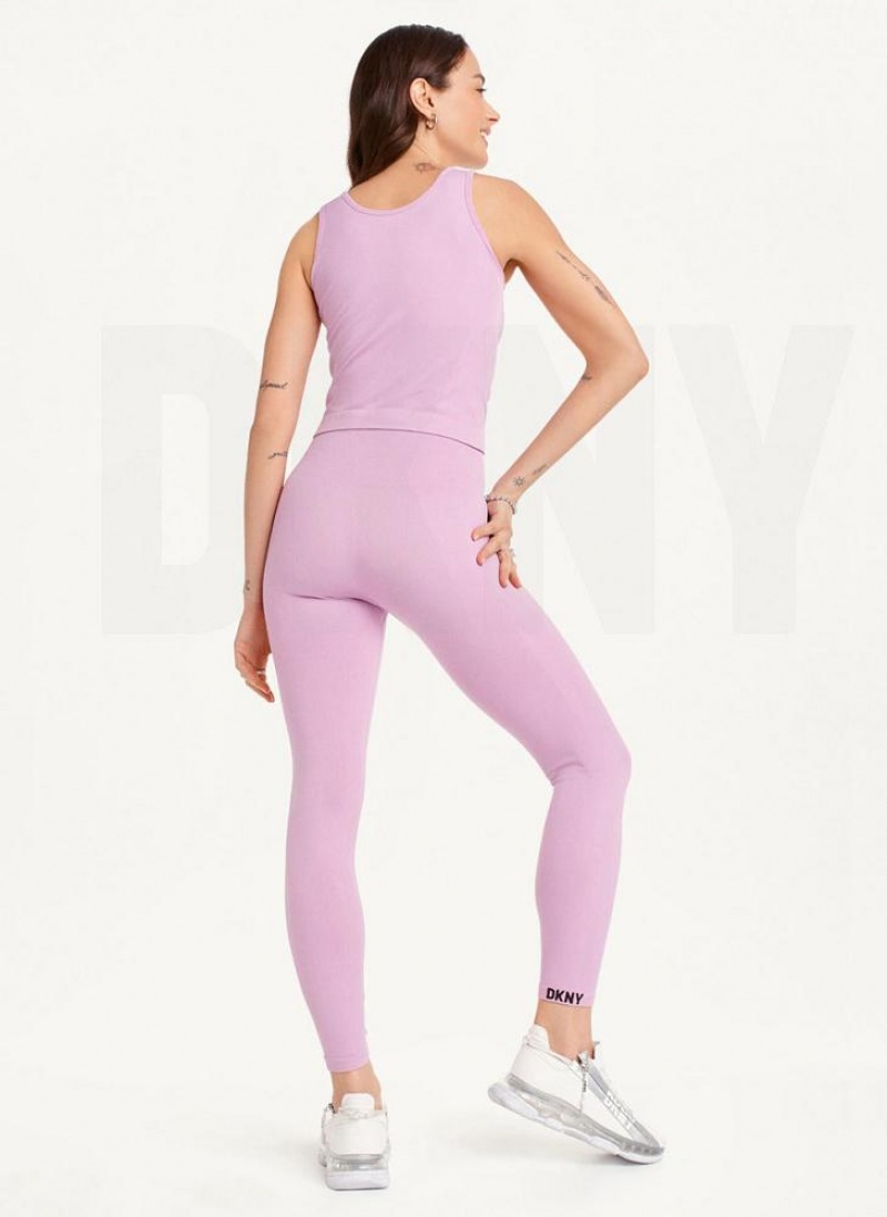 DKNY Twill Seamless Women's Leggings Pink | Ireland_D0344