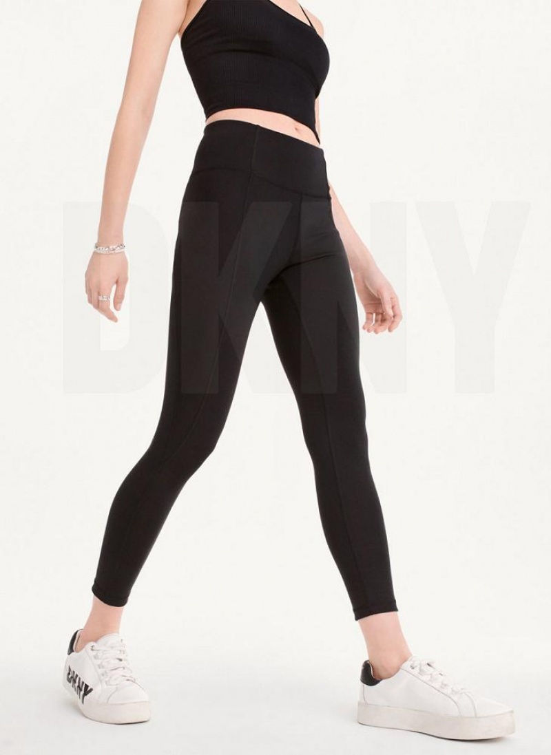 DKNY Ultra Compression High Waisted Tight Women\'s Leggings Black | Ireland_D0328