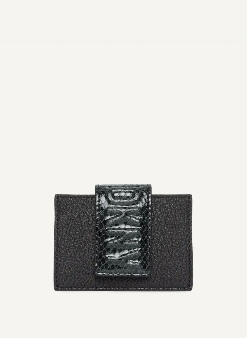 DKNY Uptown Leather Card Case Women\'s Wallets Black | Ireland_D1363