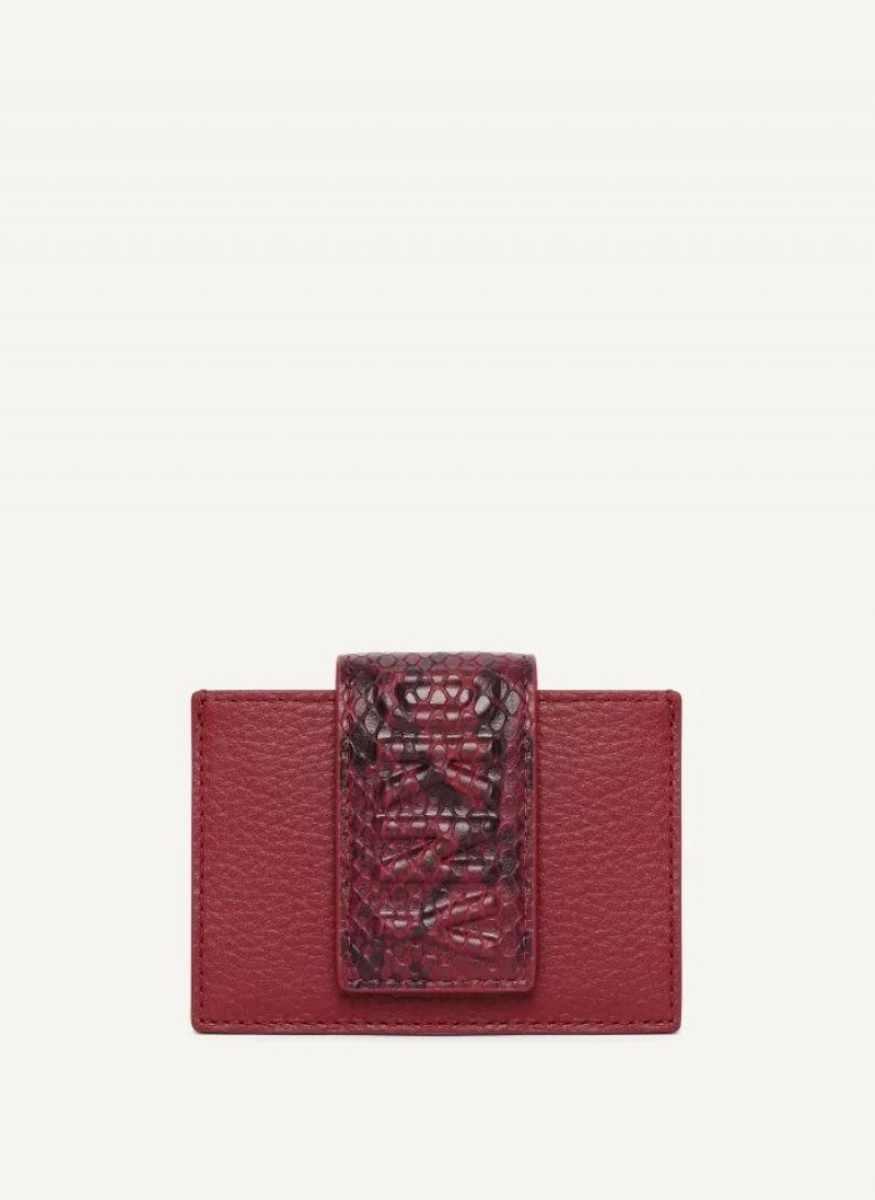 DKNY Uptown Leather Card Case Women\'s Wallets Red | Ireland_D0301