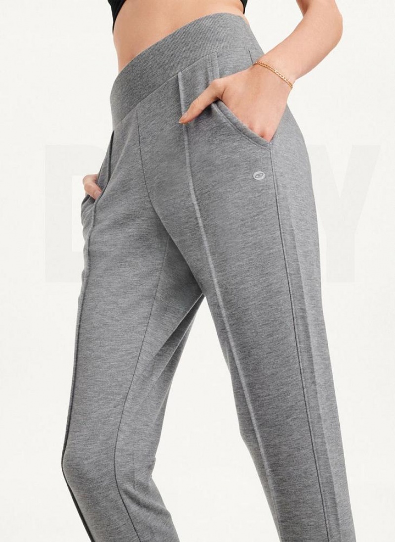 DKNY Yoga Terry Pintuck Women's Joggers Grey | Ireland_D1259